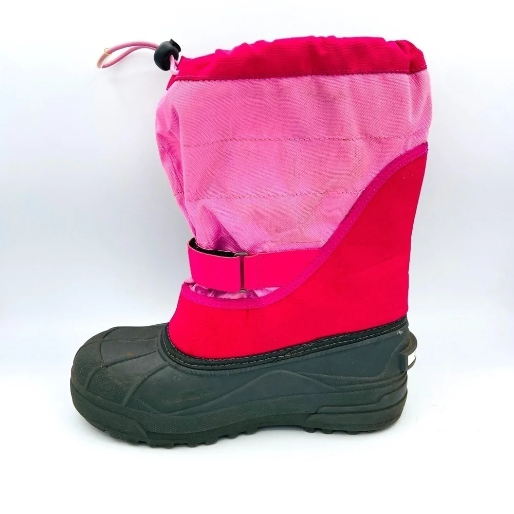 COLUMBIA Youth Girls Pink Powderbug Plus II Winter Snow Boot Waterproof Size 6